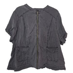 Torrid Plus Size Tencel Boxy Jacket Coat 3X